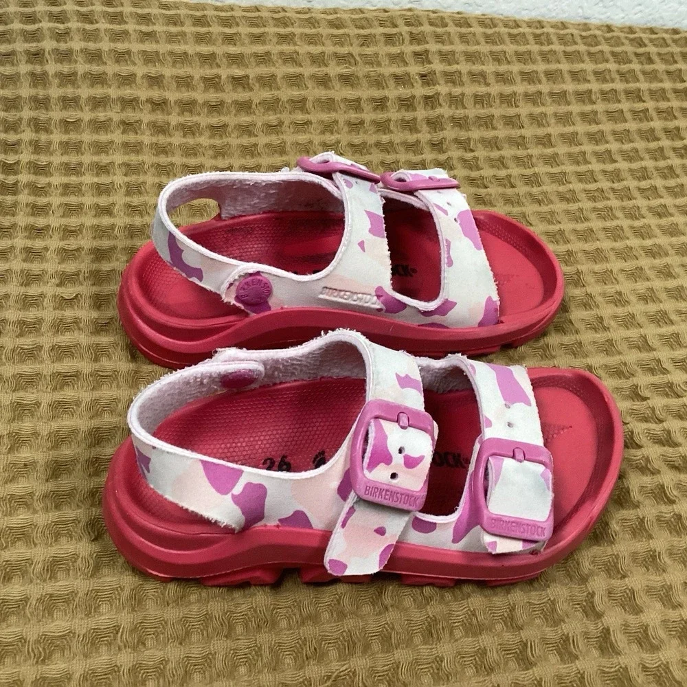 Birkenstock Rio Kids EVA Sandals Pink Camo Size 35 EU Youth 26 US C8